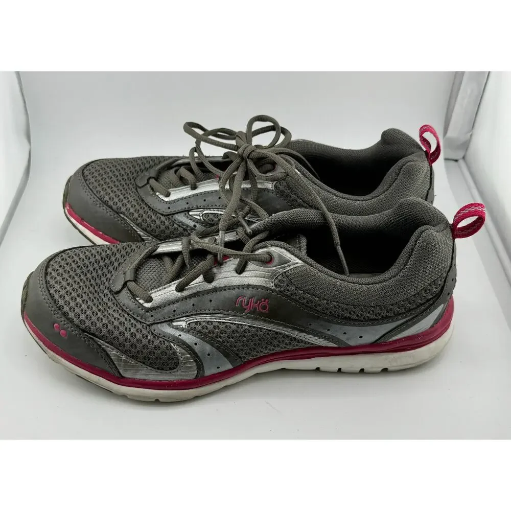 Ryka Cloudwalk Gray and Pink‎ Athletic Running Shoes Sneakers Women's Size 9.5